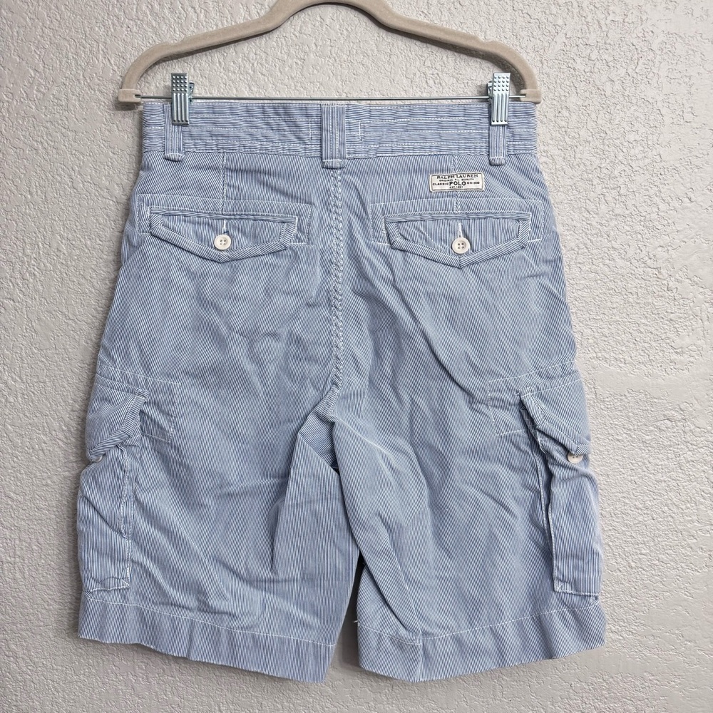 Polo Ralph Lauren Railroad Stripe Cargo Shorts Men’s 31 Blue - Picture 3 of 6